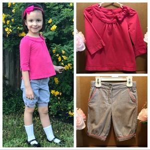 Janie and Jack 2T Bundle Pink Top & Knicker